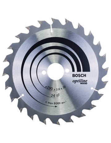Bild HM-Kreissägeblatt 190x2,6/1,6x30 24Z WZ Bos VE à 1 Stück Optiline Wood BOSCH-0