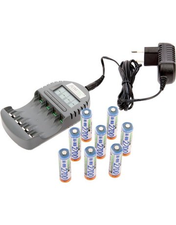 Bild Ladegerät Set 3 mit 8 Mignon NimH-Akkus - JUMTEC-0
