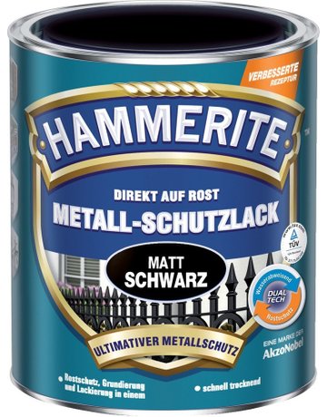 Bild Metallschutz-Lack 750 ml matt schwarz - HAMMERITE-0