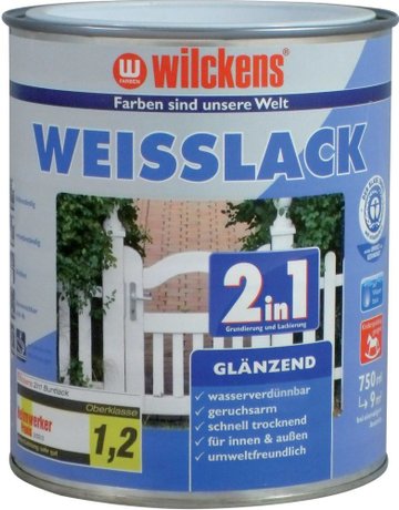 Bild Weißlack 2in1 750 ml, glänzend - wilckens-0