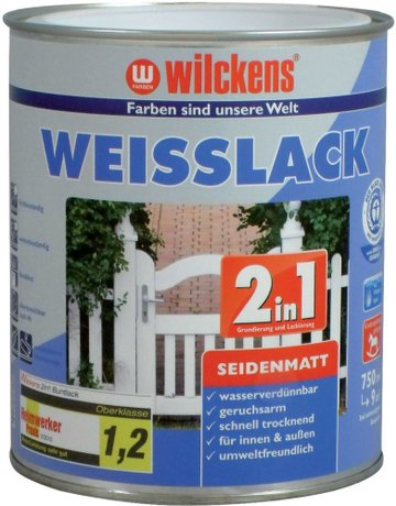 Bild Weißlack 2in1 750 ml, seidenmatt - wilckens-0