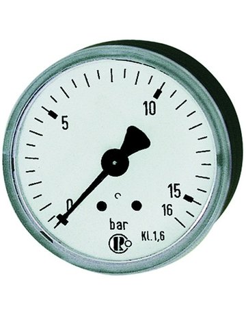 Bild Manometer rückseitig zentrisch 63mm 0-16bar G1/4"", Einfachskala, Kunststoffgeh. - RIEGLER-1