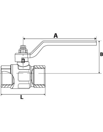 Bild Kugelhahn valve line Hebelgriff, IG/IG G 1.1/2"", PN25, Messing RIEGLER-1