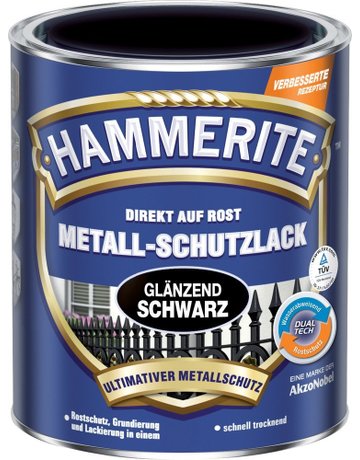 Bild Metall-Schutzlack HA 750 ml schwarz HAMM ERITE - HAMMERITE-0