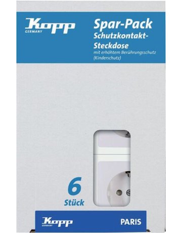 Bild Profi-Pack a 6 UP Schuko- Steckdosen PAR arkt. ws mit Kinderschutz Kopp-0