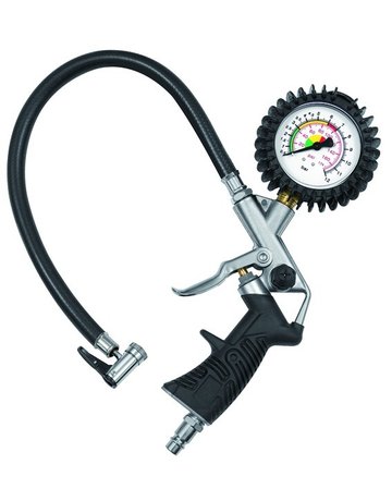 Bild Hand-Reifenfüllmesser mit Hebelstecker, Pist.form, starr, ungeeicht, Ø63mm, 0-12 - RIEGLER-0