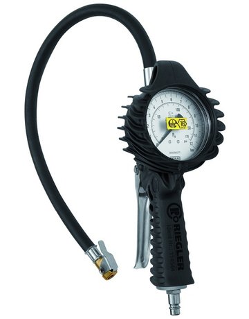 Bild Hand-Reifenfüllmesser mit Momentstecker, drehbar, geeicht, Manom. Ø80mm, 0-12bar - RIEGLER-0