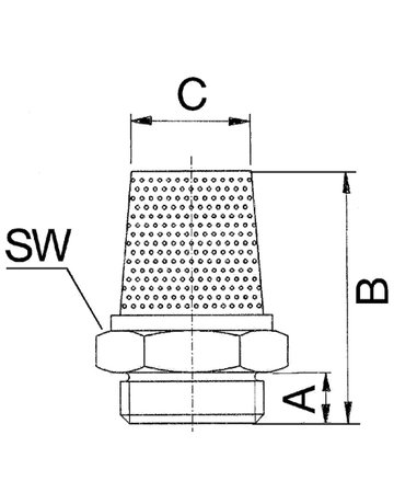 Bild Sinterbonce-Schalldämpfer Messing, AG G1 /8"", SW 12 RIEGLER-1