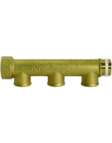 Bild Verteilerstück, 2 Abgänge Messing, Einga ng 2x3/4"" Ausgang 3xG1/2"" IG RIEGLER-0