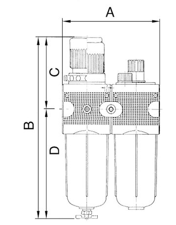 Bild Wartungseinheit multifix 2-teilig BG3 0, 5-10bar G1/2"" RIEGLER-1