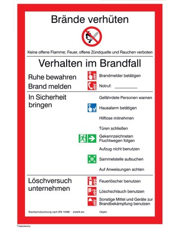 Bild Verbotsschild Folie B200xH300 mm Brandsc hutzverordnung universal - SafetyMarking-0