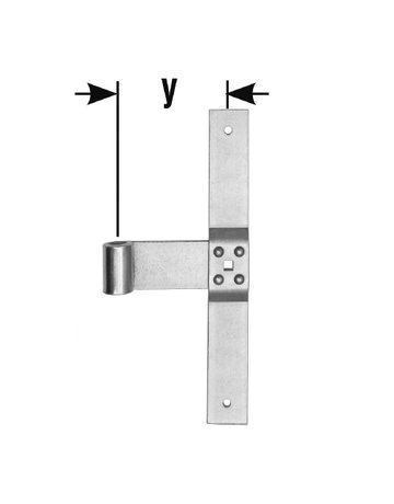 Bild Haustür-Mittelband D16 x300mm hell verzinkt - POLLMANN-1