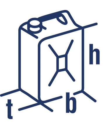 Bild Kraftstoff-Kanister PROFI (UN) 5l, oliv, UN-Zulassung, HDPE, schwarzes Zubehör - hünersdorff-0
