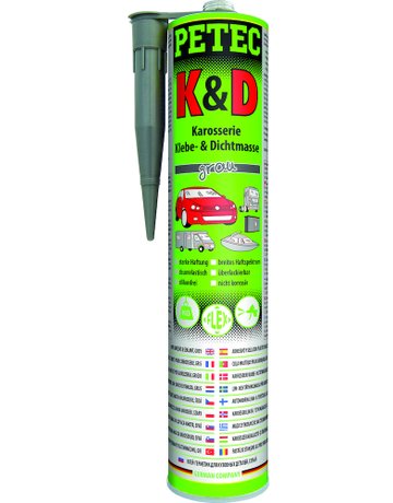 Bild K+D Karosserie Kleb- Dichtmasse, grau, 3 10ml - PETEC-0