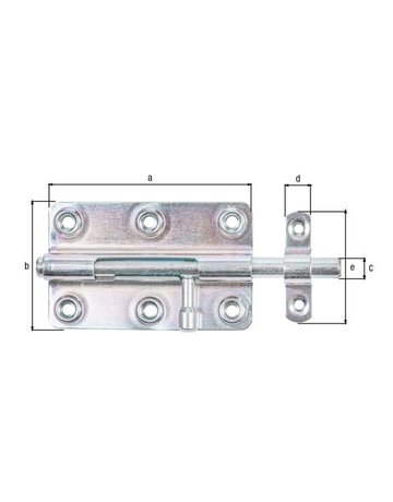 Bild Bolzenriegel Typ266 mont. Schlaufe 100mm verzinkt GAH Alberts-1