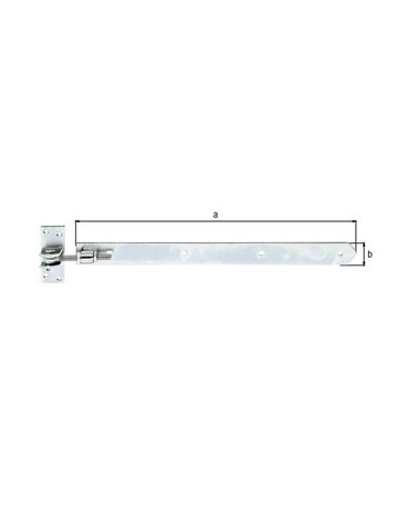 Bild Ladenbank L463,B40,S5 gerade,verstellbar ,M12 galvanisch verzinkt zumAufsch - GAH-1