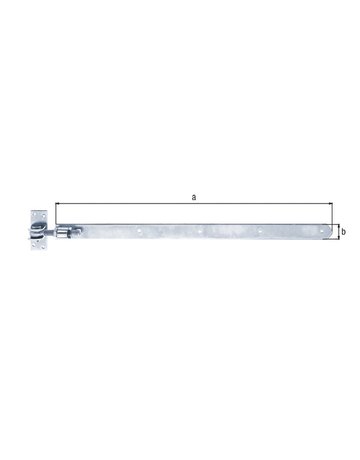 Bild Ladenbank L660,B40,S5 gerade,verstellbar ,M16 galvanisch verzinkt zumAufsch - GAH-1