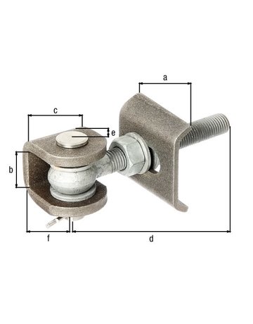 Bild Verstellbares Torband M16 mit U-Lasche GA H Alberts - GAH-1
