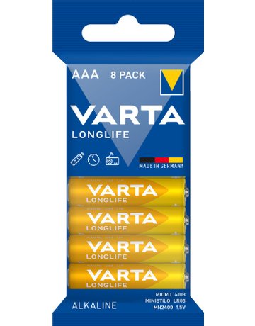 Bild Batterie Longlife Micro AAA/LR03 8er Folie - VARTA-3