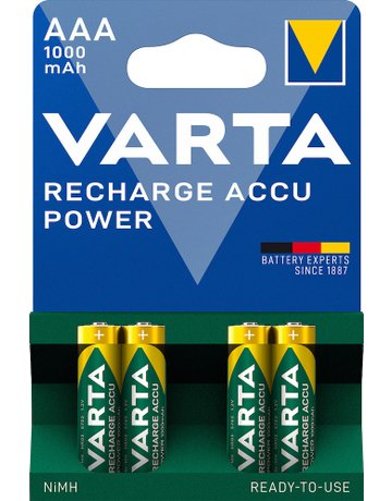 Bild Batterie Recharge Accu Power Micro AAA/ HR03 4er Blister - VARTA-3