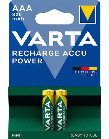 Bild Batterie Recharge Accu Power Micro AAA/ HR03 2er Blister - VARTA-3