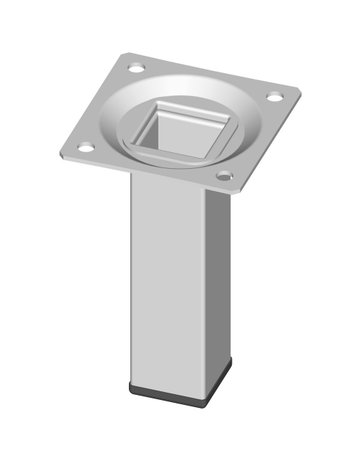 Bild Stahlrohrmöbelfüsse weiss 100mm eckig - n.a.-0