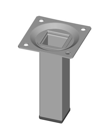 Bild Stahlrohrmöbelfüsse silberfarb.100mm eck ig - n.a.-0