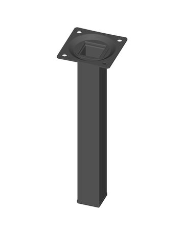 Bild Stahlrohrmöbelfüsse schwarz 200mm eckig - n.a.-0