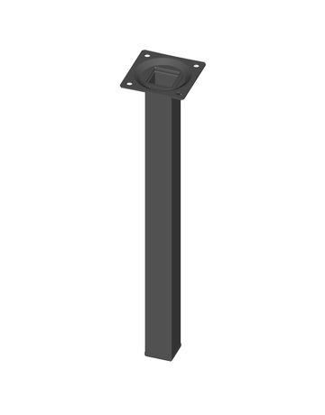 Bild Stahlrohrmöbelfüsse schwarz 300mm eckig - n.a.-0