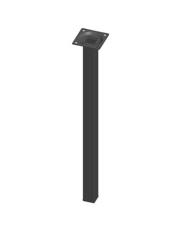 Bild Stahlrohrmöbelfüsse schwarz 400mm eckig - n.a.-0