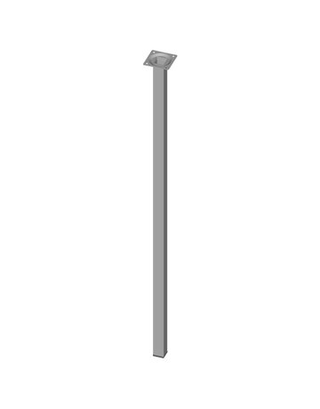Bild Stahlrohrmöbelfüsse silberfarb.800mm eck ig - n.a.-0