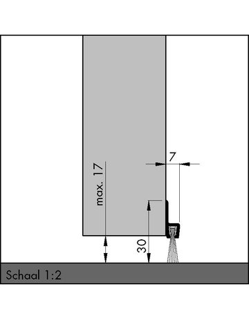 Bild Türbodendichtung alu IBS 31 100cm mit PP B ürste ELLEN-1