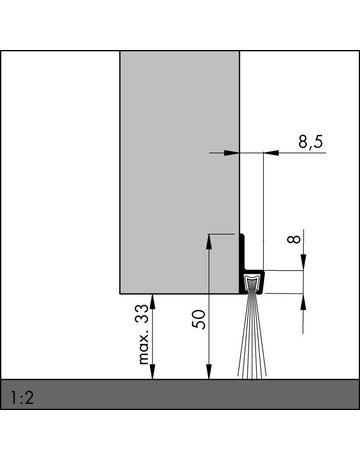 Bild Türbodendichtung alu IBS 50 250cm mit PP B ürste ELLEN-1