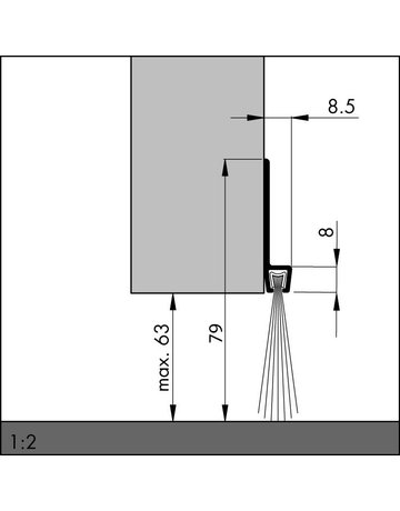 Bild Türbodendichtung alu IBS 80 250cm mit PP B ürste ELLEN-1