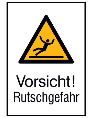 Bild Warnschild Aluminium B262xH371 mm Vorsic ht Rutschgefahr - SafetyMarking-0