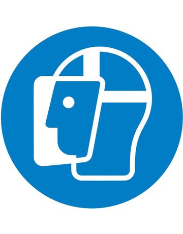 Bild Gebotsschild Aluminium D200 mm Gesichtss chutzschild benutzen - SafetyMarking-0