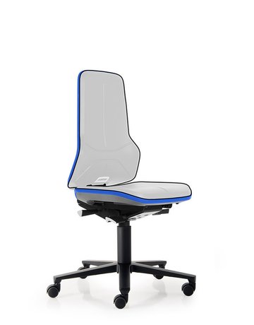 Bild Bimos Arbeitsstuhl ESD Neon 2, blau Sitzhöhe 450-620 mm mit Rollen, ohne Polster-1