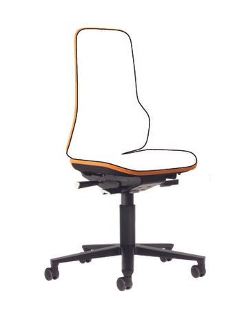 Bild Bimos Arbeitsstuhl ESD Neon 2, orange Sitzhöhe 450-620 mm mit Rollen, ohne Polst-1