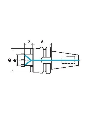 Bild Aufsteckfräserdorn JISB6339AD A100 BT40- 40mm FORTIS-2