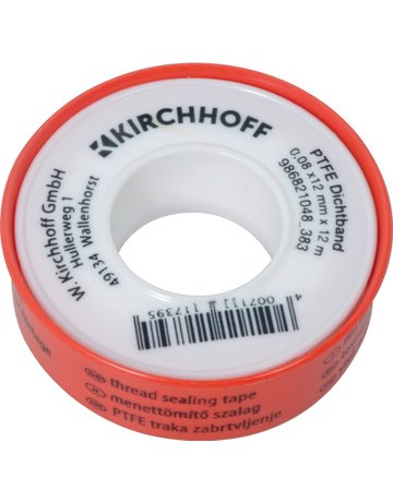 Bild PTFE Gewindedichtband, 0,08x12 mmx12m - KIRCHHOFF-1