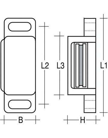 Bild Magnetschnäpper 6Kg weiß Simplec, inkl. G egenstück - Neutral-2