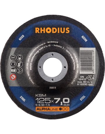 Bild Schruppscheibe KSM 125 x 7,0mm Stahl Rho dius - RHODIUS-0