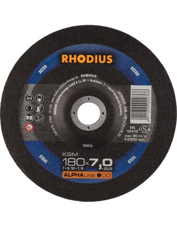 Bild Schruppscheibe KSM 180 x 7,0mm Stahl Rho dius - RHODIUS-0