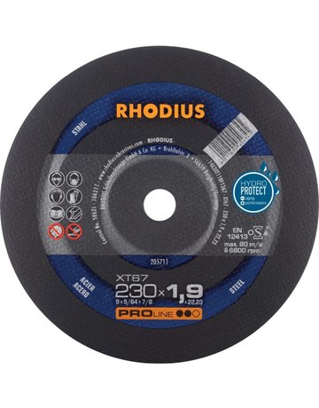 Bild Trennscheibe XT67 230 x 1,9mm ger. Rhodi us - RHODIUS-0