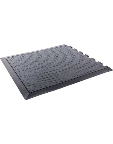 Bild Arbeitsplatzmatte Puzzle SBR, schwarz, E ndstück, 13mm, 710x780mm - Neutral-0