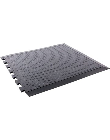 Bild Arbeitsplatzmatte Puzzle SBR, schwarz, E ndstück, 13mm, 710x780mm - Neutral-1