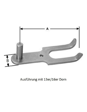 Bild Einmauer-Haken 1/2Stein D16mm hell verzinkt - POLLMANN-1