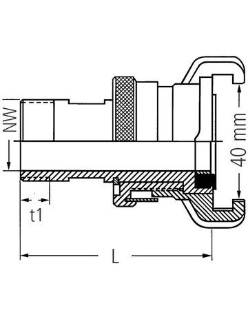 Bild GEKA plus-Gewindestück SH, MS, AG G3/4"" ,SB-1