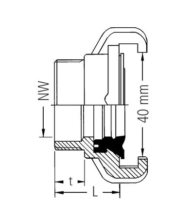 Bild GEKA plus Gewindestück P P, Kunststoff, AG G3/4""-1