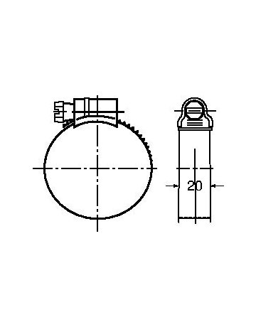 Bild Maxi-Bandstahlklemme W1, 20mm, 217-252mm IDEAL-Schlemper IDEAL Schlemper-klemme-1
